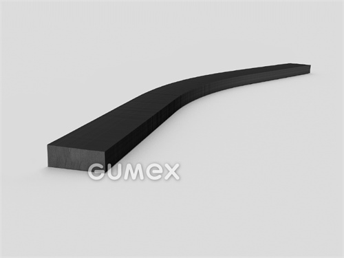 Pryžový profil obdélníkový, 15x70mm, délka 5000mm, 60°ShA, SBR, -40°C/+70°C, černý